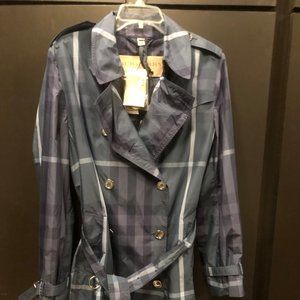 BURBERRY BRIT Blue Trench Coat  NWT